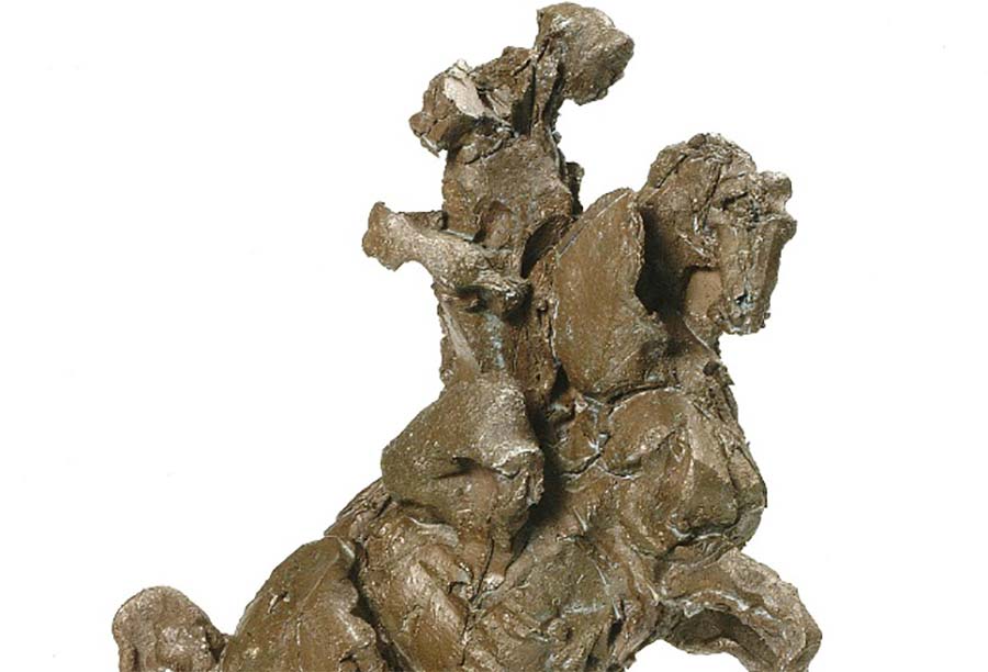 CAVALIER Bronze hauteur 36 cm (base 22,5 cm X 13 cm 1er Prix de sculpture au 17e Salon International "ART Cheval" de Saumur 2009© photo APEVDC